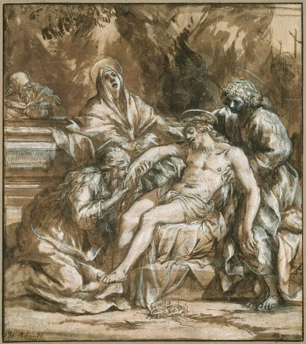 Framed Print : Lamentation over the Dead Christ, 1635. Creator: Pietro da Cortona