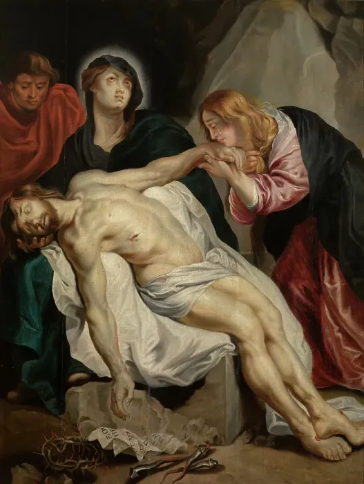 Framed Print : The Lamentation over the Dead Christ, c1630s. Creator: Anthony van Dyck Framed Print : The Lamentation over the Dead Christ, c1630s. Creator: Anthony van Dyck