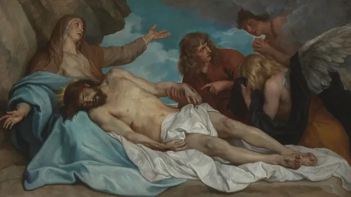 Framed Print : The Lamentation over the Dead Christ, c1640. Creator: Anthony van Dyck Framed Print : The Lamentation over the Dead Christ, c1640. Creator: Anthony van Dyck