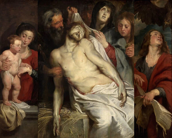 The lamentation over the dead Christ (Christ on the Straw), 1618. Creator: Rubens