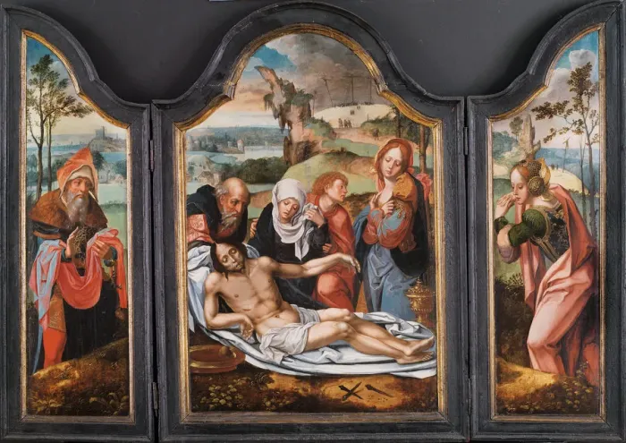 Framed Print : Lamentation over the Dead Christ, Early16th cen Artist: Coecke van Aelst, Pieter, the Elder (1502-1550) Framed Print : Lamentation over the Dead Christ, Early16th cen Artist: Coecke van Aelst, Pieter, the Elder (1502-1550)