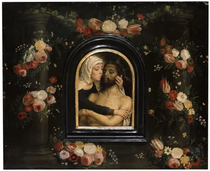 Framed Print : The Lamentation over the Dead Christ, late 15th or early 16th century. Artist: Gerard David