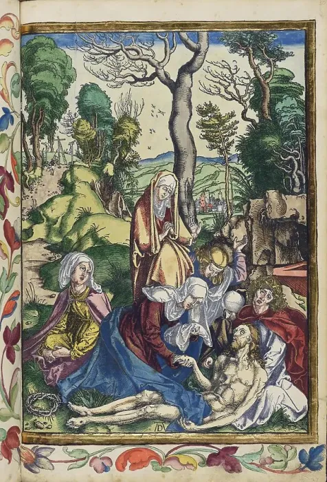 Framed Print : Lamentation. From the Great Passion (Passio domini nostri Jesu), 1511. Creator: Dürer, Albrecht (1471-1528) Framed Print : Lamentation. From the Great Passion (Passio domini nostri Jesu), 1511. Creator: Dürer, Albrecht (1471-1528)