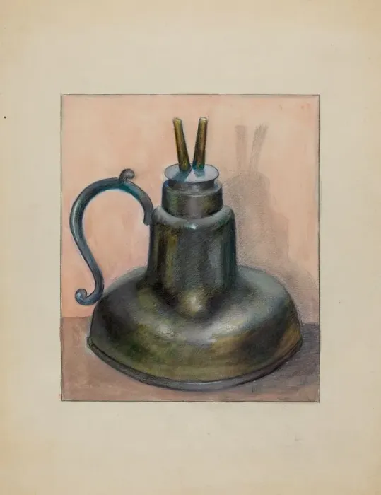 Framed Print : Lamp, 1935 / 1942. Creator: Albert J. Levone Framed Print : Lamp, 1935 / 1942. Creator: Albert J. Levone