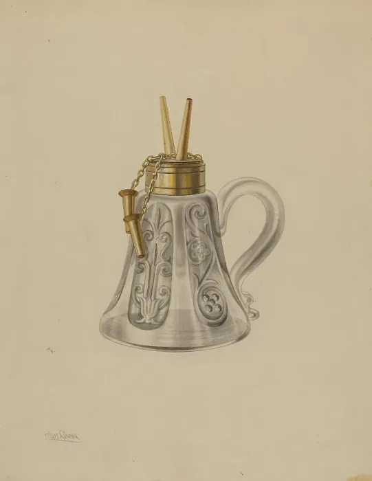 Framed Print : Lamp, 1935 / 1942. Creator: Charles Caseau Framed Print : Lamp, 1935 / 1942. Creator: Charles Caseau