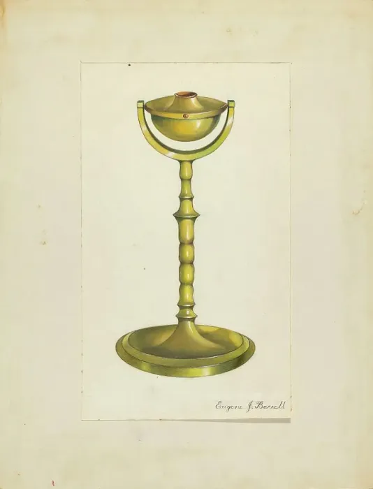 Framed Print : Lamp, 1935 / 1942. Creator: Eugene Barrell Framed Print : Lamp, 1935 / 1942. Creator: Eugene Barrell
