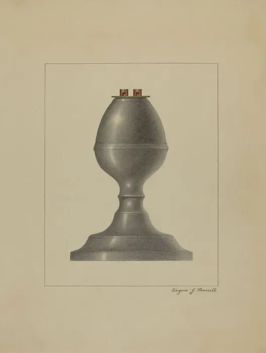 Framed Print : Lamp, 1935 / 1942. Creator: Eugene Barrell Framed Print : Lamp, 1935 / 1942. Creator: Eugene Barrell