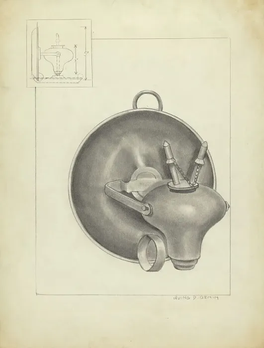 Framed Print : Lamp, 1935 / 1942. Creator: Irving D. Genin Framed Print : Lamp, 1935 / 1942. Creator: Irving D. Genin