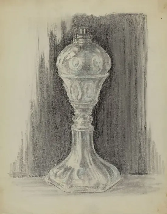 Framed Print : Lamp, 1936. Creator: Burrell Framed Print : Lamp, 1936. Creator: Burrell