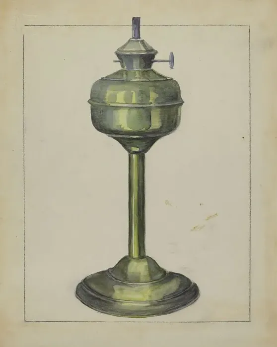 Framed Print : Lamp, 1936. Creator: Hester Duany Framed Print : Lamp, 1936. Creator: Hester Duany