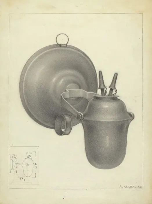 Framed Print : Lamp, c. 1936. Creator: Arsen Maralian Framed Print : Lamp, c. 1936. Creator: Arsen Maralian