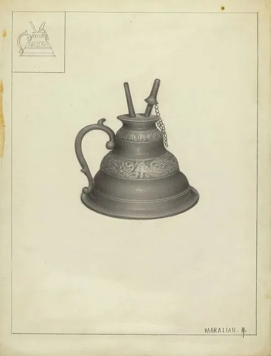 Framed Print : Lamp, c. 1936. Creator: Arsen Maralian Framed Print : Lamp, c. 1936. Creator: Arsen Maralian