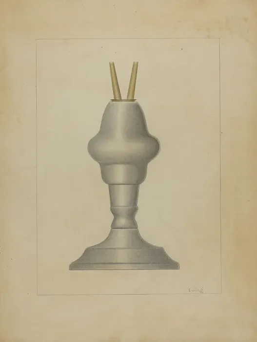 Framed Print : Lamp, c. 1936. Creator: Burton Ewing Framed Print : Lamp, c. 1936. Creator: Burton Ewing