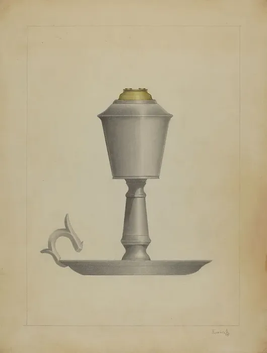 Framed Print : Lamp, c. 1936. Creator: Burton Ewing Framed Print : Lamp, c. 1936. Creator: Burton Ewing