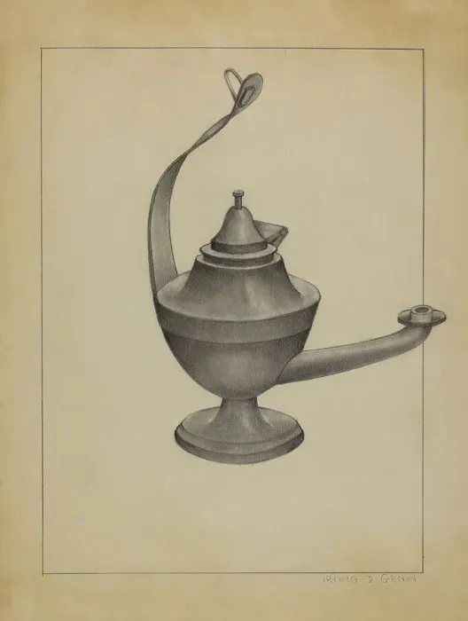 Framed Print : Lamp, c. 1936. Creator: Herman Bader Framed Print : Lamp, c. 1936. Creator: Herman Bader