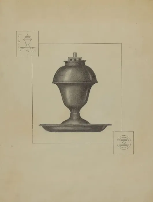Framed Print : Lamp, c. 1936. Creator: Herman Bader Framed Print : Lamp, c. 1936. Creator: Herman Bader