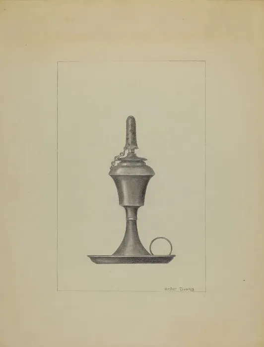 Framed Print : Lamp, c. 1936. Creator: Hester Duany Framed Print : Lamp, c. 1936. Creator: Hester Duany