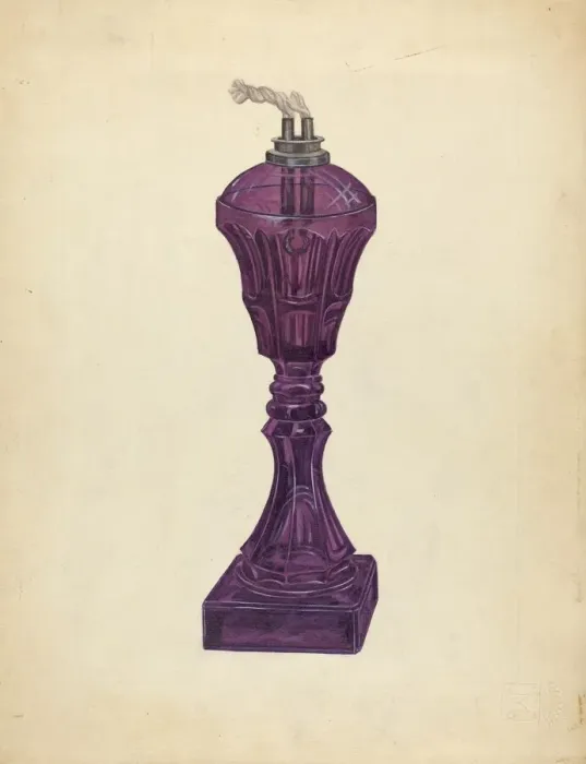 Framed Print : Lamp, c. 1936. Creator: John Fisk