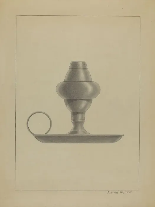 Framed Print : Lamp, c. 1936. Creator: Joseph Wolins