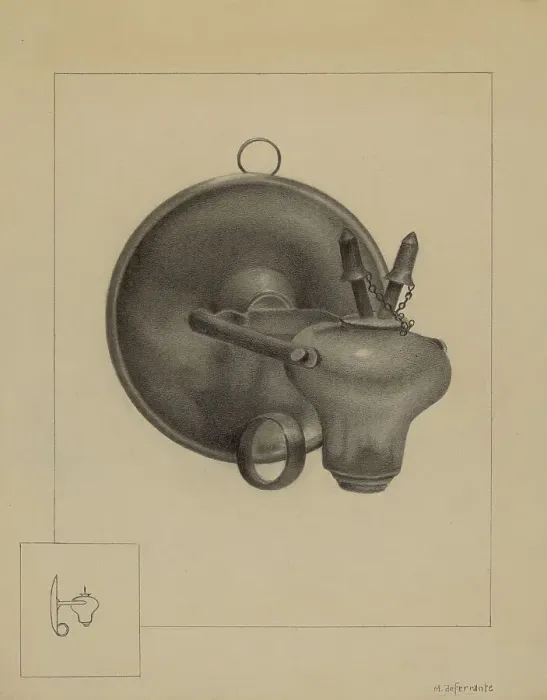 Framed Print : Lamp, c. 1936. Creator: Mario De Ferrante Framed Print : Lamp, c. 1936. Creator: Mario De Ferrante