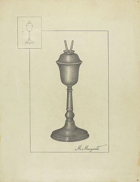 Lamp, c. 1936. Creator: Matthew Mangiacotti