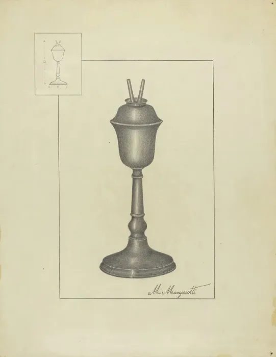 Framed Print : Lamp, c. 1936. Creator: Matthew Mangiacotti Framed Print : Lamp, c. 1936. Creator: Matthew Mangiacotti