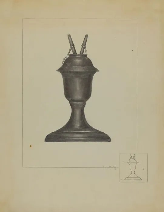 Framed Print : Lamp, c. 1936. Creator: Ruth Bialostosky Framed Print : Lamp, c. 1936. Creator: Ruth Bialostosky