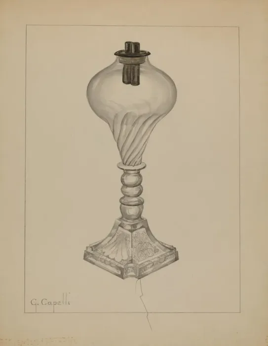 Framed Print : Lamp, c. 1937. Creator: Giacinto Capelli Framed Print : Lamp, c. 1937. Creator: Giacinto Capelli