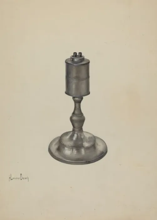 Framed Print : Lamp, c. 1937. Creator: H. Langden Brown Framed Print : Lamp, c. 1937. Creator: H. Langden Brown