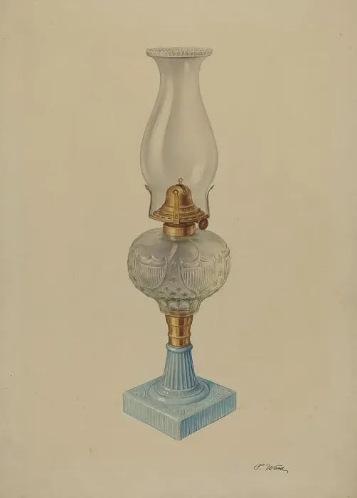 Framed Print : Lamp, c. 1938. Creator: Paul Ward Framed Print : Lamp, c. 1938. Creator: Paul Ward