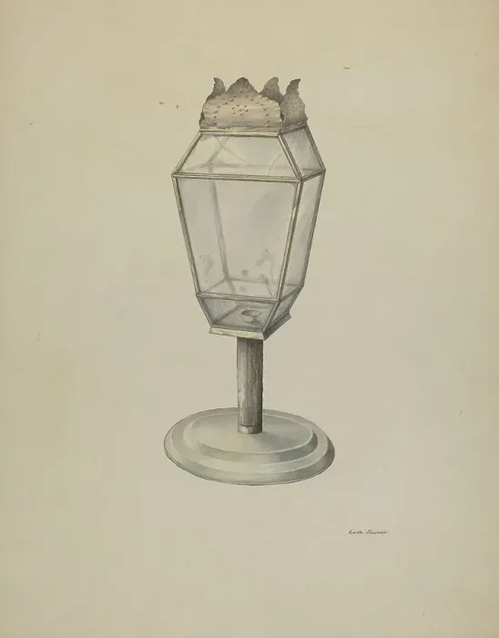 Framed Print : Lamp, c. 1939. Creator: Edith Towner Framed Print : Lamp, c. 1939. Creator: Edith Towner
