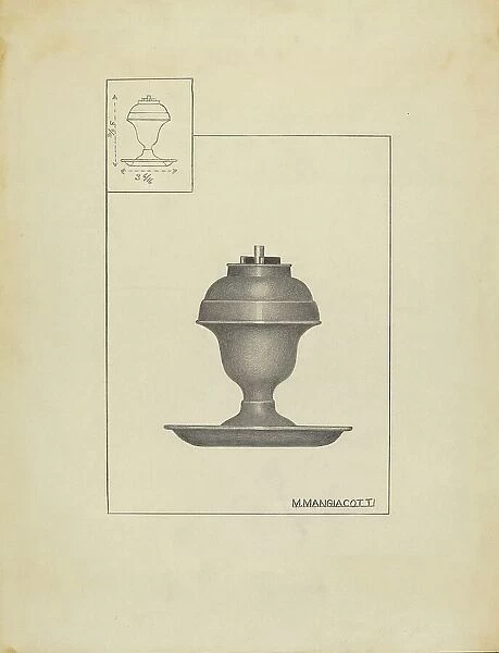 Lamp, c. 1939. Creator: Matthew Mangiacotti
