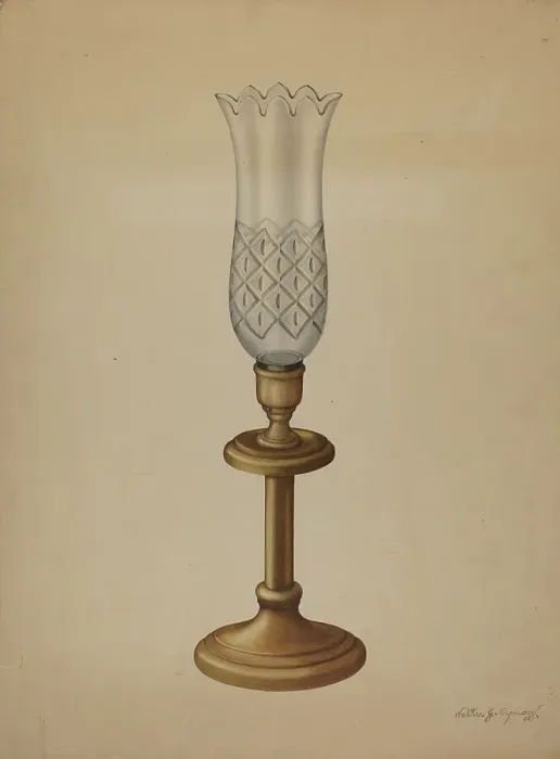 Framed Print : Lamp, c. 1939. Creator: Walter G. Capuozzo Framed Print : Lamp, c. 1939. Creator: Walter G. Capuozzo