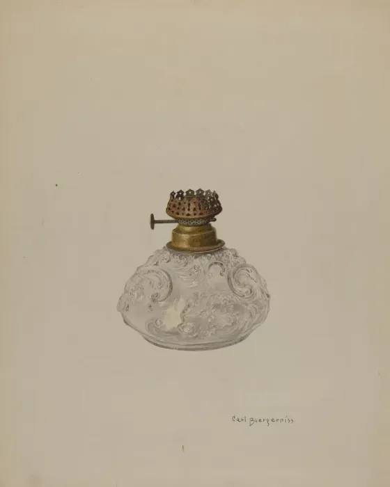Framed Print : Lamp, c. 1940. Creator: Carl Buergerniss Framed Print : Lamp, c. 1940. Creator: Carl Buergerniss