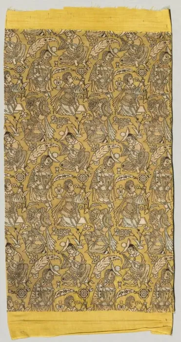 Framed Print : Lampas with dancers and musicians, 1600-1650. Creator: Unknown Framed Print : Lampas with dancers and musicians, 1600-1650. Creator: Unknown