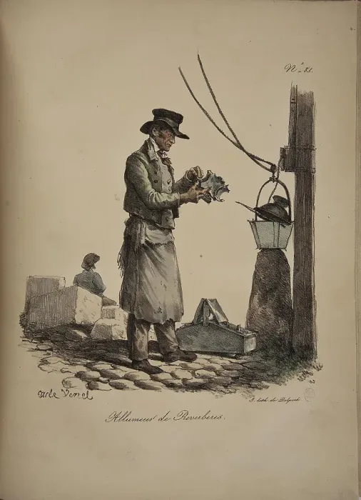 Framed Print : Lamplighter. From the Series Cris de Paris (The Cries of Paris), 1815. Creator: Vernet, Carle (1758-1836). Lamplighter. From the Series Cris de Paris (The Cries of Paris), 1815. Creator: Vernet, Carle (1758-1836) Framed Print : Lamplighter. From the Series Cris de Paris (The Cries of Paris), 1815. Creator: Vernet, Carle (1758-1836). Lamplighter. From the Series Cris de Paris (The Cries of Paris), 1815. Creator: Vernet, Carle (1758-1836)