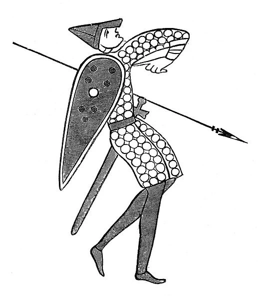 A lancer of Williams army, Bayeux Tapestry, c1070s, (1870)