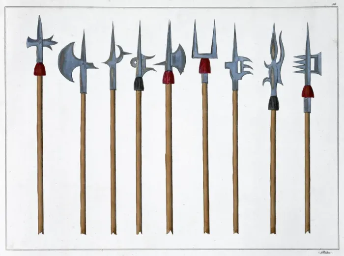 Framed Print : Lances, spears, halberds and partisanes, 1842. Artist: Friedrich Martin von Reibisch Framed Print : Lances, spears, halberds and partisanes, 1842. Artist: Friedrich Martin von Reibisch