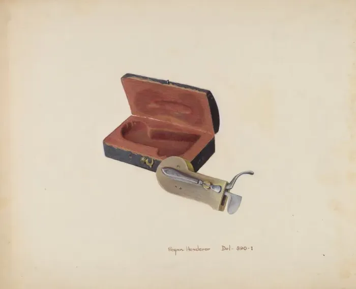 Framed Print : Lancet and Case, c. 1938. Creator: Regina Henderer Framed Print : Lancet and Case, c. 1938. Creator: Regina Henderer