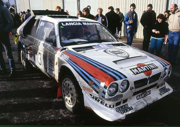 Lancia Delta S4, Markku Alen at Parc Ferme 1986 R. A. C. Rally. Creator: Unknown