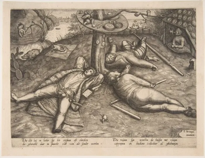 Framed Print : The Land of Cockaigne, after 1570?. Creator: Attributed to Pieter van der Heyden Framed Print : The Land of Cockaigne, after 1570?. Creator: Attributed to Pieter van der Heyden