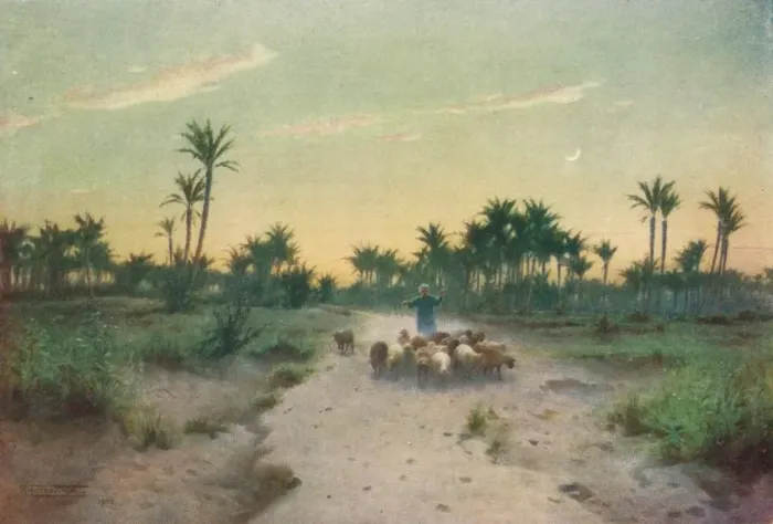 Framed Print : In the Land of Goshen - Evening, c1880, (1904). Artist: Robert George Talbot Kelly Framed Print : In the Land of Goshen - Evening, c1880, (1904). Artist: Robert George Talbot Kelly