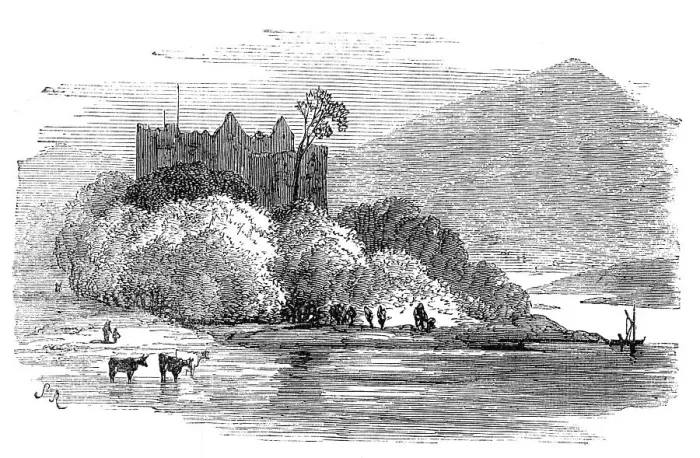 Framed Print : The Land of Lorne: Dunstaffnage Castle, 1871. Creator: Unknown Framed Print : The Land of Lorne: Dunstaffnage Castle, 1871. Creator: Unknown