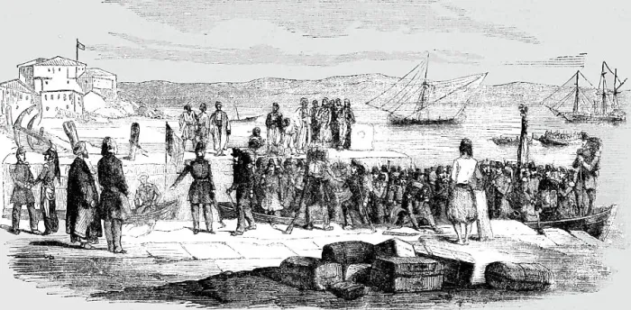 Framed Print : Landing of the Chasseurs de Vincennes at Gallipoli, 1854 Creator: Unknown Framed Print : Landing of the Chasseurs de Vincennes at Gallipoli, 1854 Creator: Unknown