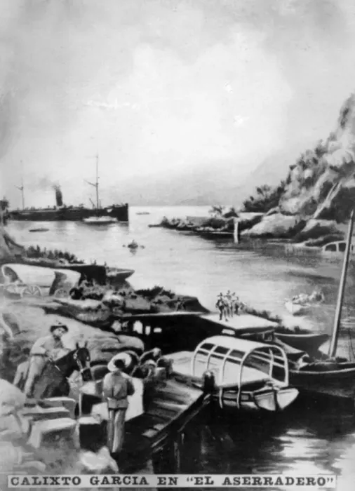 Framed Print : Landing of General Calixto Garcia, (1890), 1910s Framed Print : Landing of General Calixto Garcia, (1890), 1910s