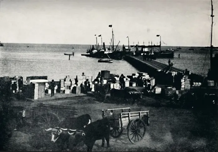 Framed Print : Landing Place, Punta Arenas, 1911 Framed Print : Landing Place, Punta Arenas, 1911