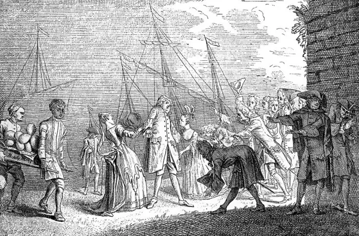 Framed Print : The Landing of Senesino, 1720 Framed Print : The Landing of Senesino, 1720
