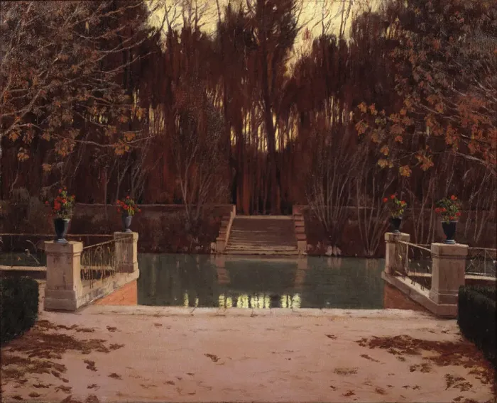Framed Print : The Landing Stage. Artist: Rusinol, Santiago (1861-1931) Framed Print : The Landing Stage. Artist: Rusinol, Santiago (1861-1931)