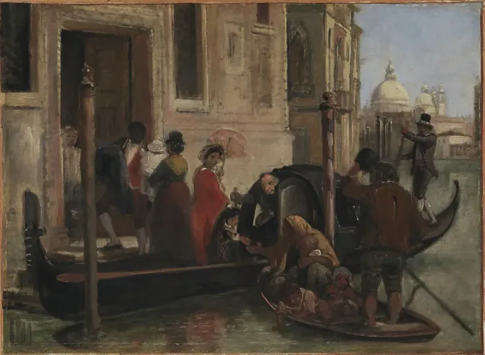 Framed Print : Landing in Venice. In the Distance S. Maria delle Salute, 1852-1855. Creator: Wilhelm Marstrand Framed Print : Landing in Venice. In the Distance S. Maria delle Salute, 1852-1855. Creator: Wilhelm Marstrand