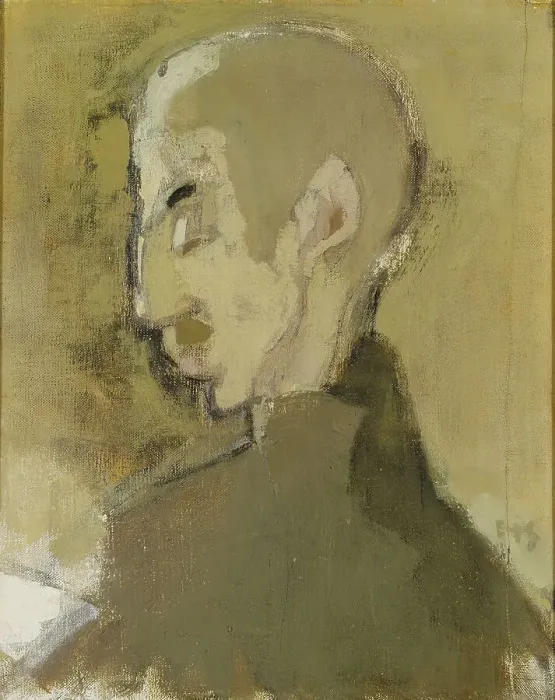 Framed Print : The Landlord II (Profile of a Man), 1928. Creator: Helene Schjerfbeck Framed Print : The Landlord II (Profile of a Man), 1928. Creator: Helene Schjerfbeck